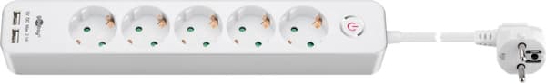 Stikdåse 5 udtag med afbryder og USB