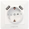 Miniatyrbilde 1 av 7: Veggkontakt 230V med 2xUSB 2.1A