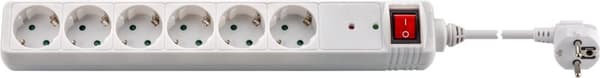 Strømstik med overspændingsbeskyttelse og switch