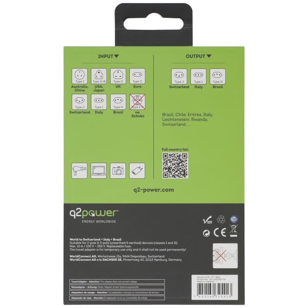Q2 Power q2-1-1.00200-TH Reseadapter