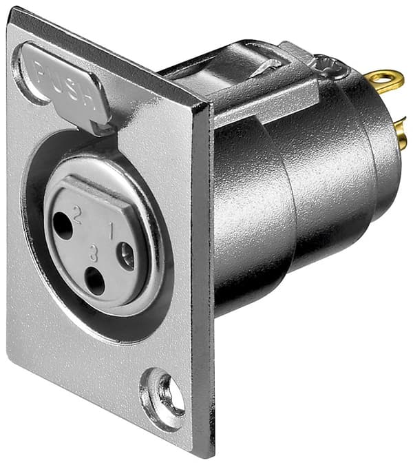 Innfelt mikrofonuttak, 3 pins