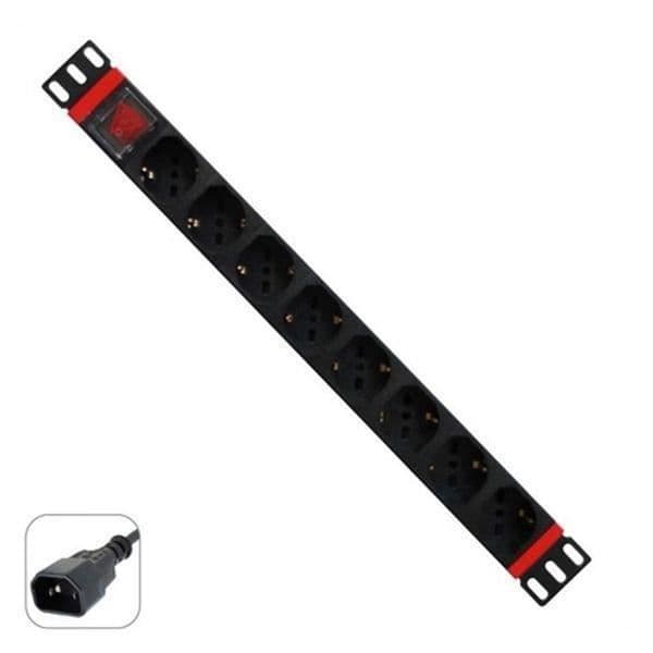 Multipeluttag 8 uttag med On Off Switch - Multiplikator för uttag