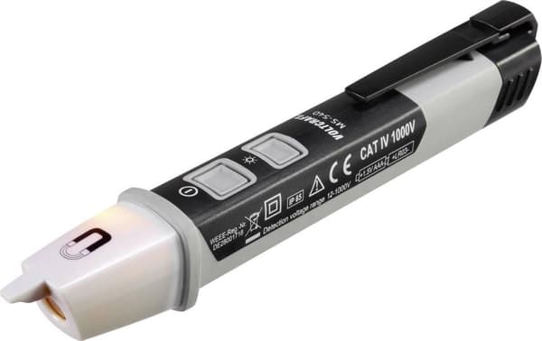 VOLTCRAFT MS-540 Beröringsfri spänningsprovare CAT IV 1000 V LED, Akustisk, Vibration