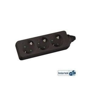 INLINE - Steckdosenleiste - Schuko 3-Fach - 230V - 3500W - 1,5m - sort