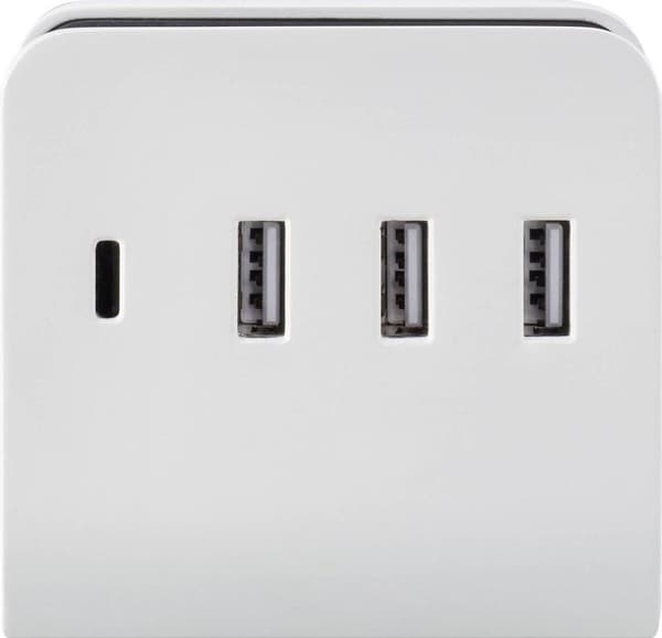 VOLTCRAFT VC-11374055 USB-oplader Hjem Udgangsstrøm (maks.) 4,8 A 4 x USB, USB-C-stik
