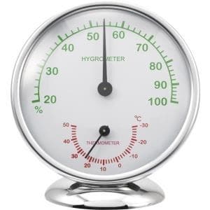 renkforce termometer/hygrometer analog med 6510 aluminium renkforce (6510 aluminium)
