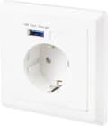 Miniatyrbild 1 av 4: Sygonix SY-4777292 Infällt uttag Med USB Vit