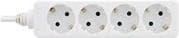 INLINE - strømskinne - AC 230 V - 3500 watt - udgangsstik: 4 (4 x stik, 2-benet) - 5 m ledning - hvid