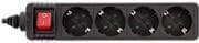 INLINE - Strømskinne - AC 230V - 3500 watt - Udgangsstik: 4 (4 x stik, 2-benet) - 5m ledning - Sort