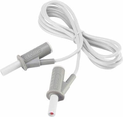VOLTCRAFT Meget fleksibel sikkerhedstestledning [lamelstik 4 mm - lamelstik 4 mm] 1,5 m hvid MSB-501 10 A (VC-8063555)