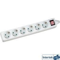 INLINE - forlængerledning - AC 230 V - 3,5 kW - input, input strømforsyning - udgangsstik: 6 - 1,5 m - hvid