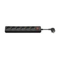 Wentronic goobay NK 600S-150 CS - Strømskinne - AC 250 V - 3500 Watt - Indgang, input strømforsyning - Udgangsforbindelser: 6 - 1,5 m - Sort (51290)