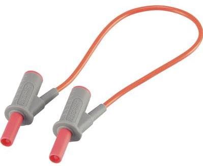 VOLTCRAFT yderst fleksibel sikkerhedstestledning [Multilam-stik 4 mm - Multilam-stik 4 mm] 0,25 m Rød MSB-501 10 A (VC-8063380)