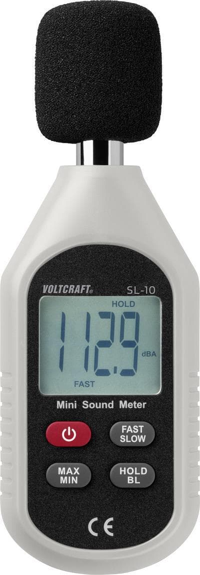 VOLTCRAFT äänitasomittari SL-10 30 - 130 dB 31,5 Hz - 8 kHz (VC-8314250)