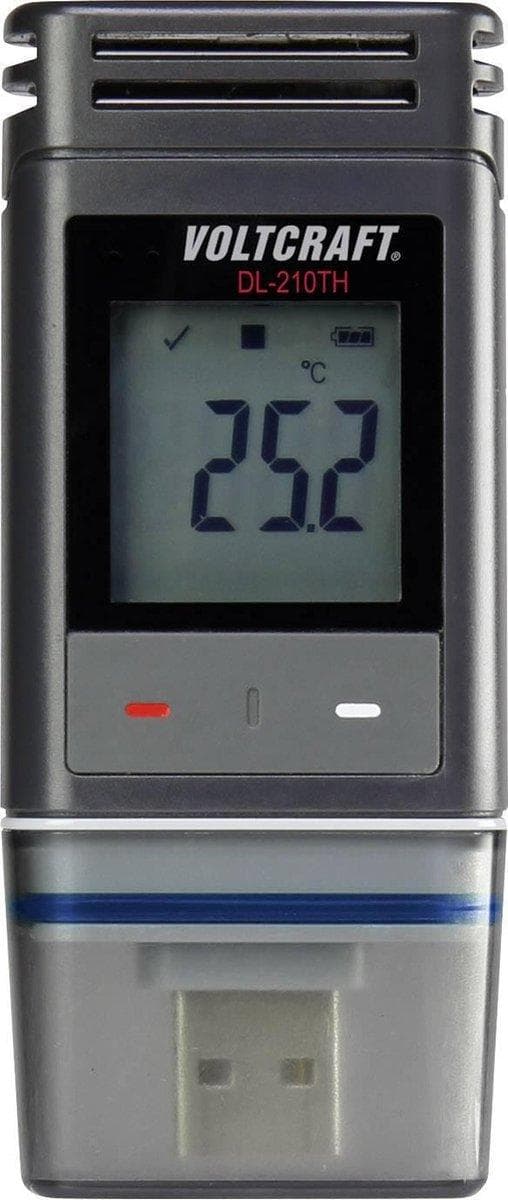 VOLTCRAFT DL-210TH Temperaturdatalogger, Fuktdatalogger Enhet som ska mätas: Temperatur, Fuktighet -30 till +60 °C 0 till 100 % Hrel PDF-funktion