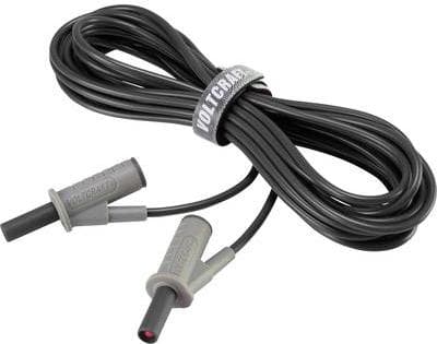 VOLTCRAFT Mycket flexibel säkerhetstestkabel [lamellplugg 4 mm - lamellplugg 4 mm] 5 m svart MSB-501 10 A (VC-8063440)