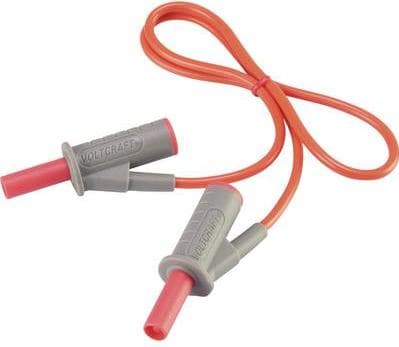 VOLTCRAFT Meget fleksibel sikkerhedstestledning [lamelstik 4 mm - lamelstik 4 mm] 0,5 m rød MSB-501 10 A (VC-8063400)