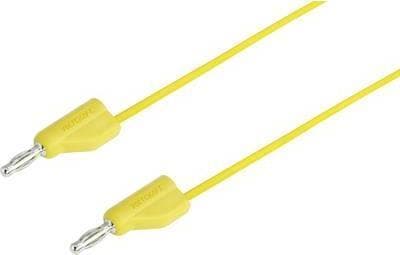 VOLTCRAFT testledning [Stik 4 mm - Stik 4 mm] 1,5 m Gul MSB-300 (MSB-300-1,5-GB)