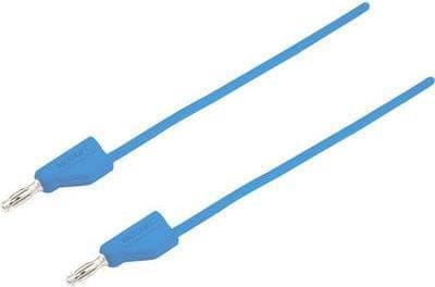 VOLTCRAFT måleslange [stik 4 mm - stik 4 mm] 2 m blå MSB-300 (MSB-300-2-BL)