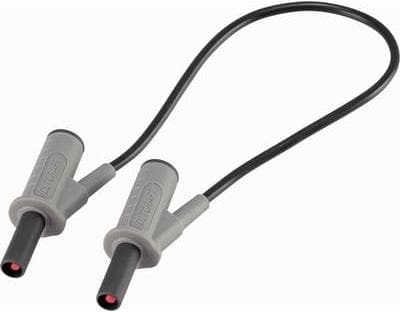 VOLTCRAFT Mycket flexibel säkerhetstestkabel [lamellplugg 4 mm - lamellplugg 4 mm] 0,25 m svart MSB-501 10 A (VC-8063415)