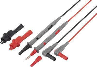 VOLTCRAFT TL 88-4 säkerhetstestkabelsats [lamellplugg 4 mm - testsond] 1,80 m svart, röd (VC-10906600)
