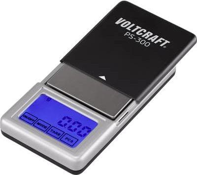 VOLTCRAFT VC-8912595 PS-200 taskuvaaka Punnitusalue (max.) 200 g Luettavuus 0,01 g Paristokäyttöinen Musta, hopea (VC-8912595)