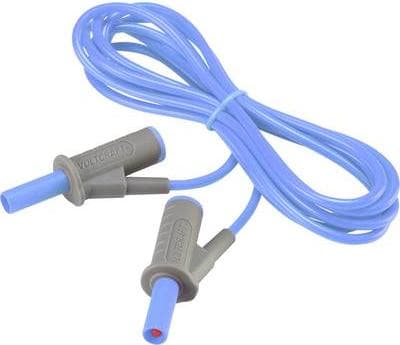 VOLTCRAFT MSB-501 sikkerhedstestledning [lamelstik 4 mm - lamelstik 4 mm] 2 m blå (VC-8063405)