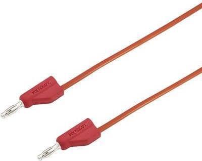 VOLTCRAFT mätlinje [plugg 4 mm - plugg 4 mm] 2 m röd MSB-300 (MSB-300-2-ROT)
