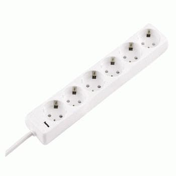 Hama 6-vejs dominostik, hvid