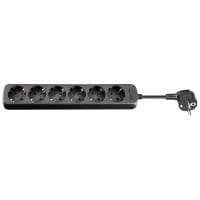 Wentronic goobay NK 600-300 CS - Strømskinne - AC 250 V - 3,5 kW - indgang, indgang CEE 7/4 - udgangsforbindelser: 6 - 3 m - sort (96050)