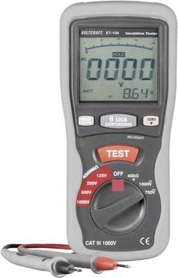 Voltcraft ET-100 Isolationstester, Isolationstester 125/250/500/1000V CAT III 600V (ET-100)