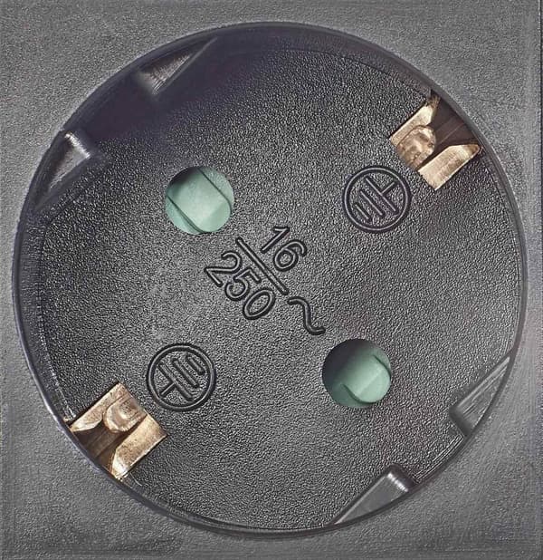 Renkforce 815A-CMB-SUSB Stikkontakt med afbryder 6-vejs Sort, Sølv PG stik 1 stk.