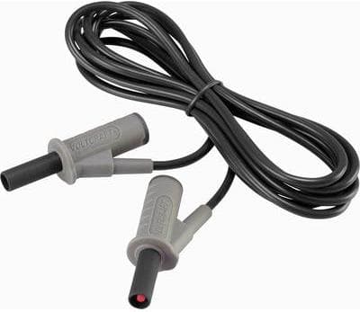 VOLTCRAFT MSB-501 säkerhetstestkabel [lamellplugg 4 mm - lamellplugg 4 mm] 2 m svart (VC-8063435)