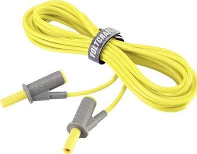 VOLTCRAFT Erittäin joustava turvatestijohto [lamellitulppa 4 mm - lamellitulppa 4 mm] 5 m keltainen MSB-501 10 A (VC-8063535)