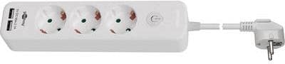 Wentronic goobay - forlængerledning - vekselstrøm 230 V - 3680 watt - indgang, indgang CEE 7/7 - udgangsforbindelser: 3 (2 x USB, 3 x CEE 7/4) - 1,5m