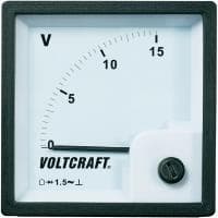 VOLTCRAFT AM-72x72/15V analog panelmåler AM-72x72/15V 15 V bevægelig spole
