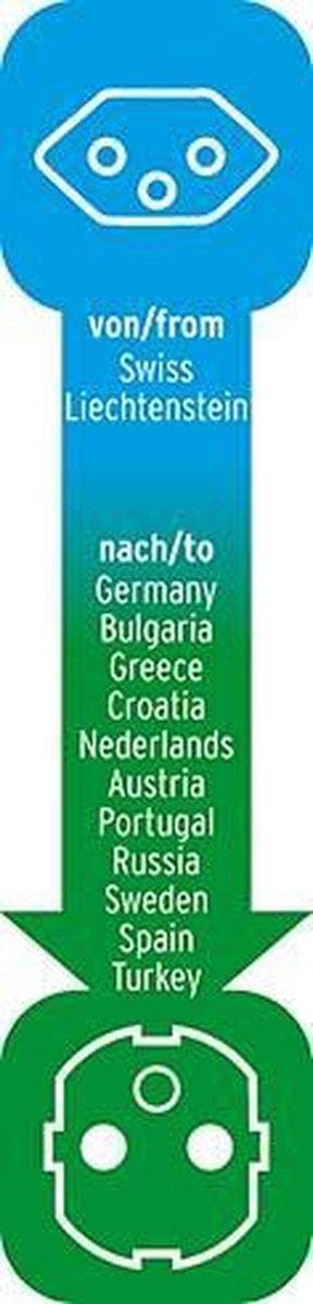 Brennenstuhl stik Adapter stik EUR - Schweiz 10 amp. 250V, jordet 1508480