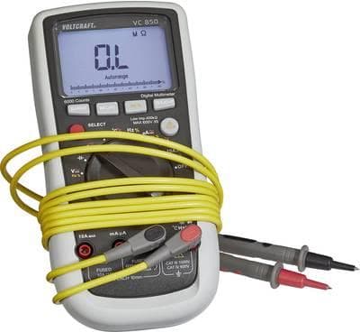 VOLTCRAFT MSL-504 gul testledning [plugg 4 mm - testspets] 1,2 m gul (VC-8085015)