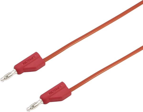 VOLTCRAFT MSB-300 testkabel [Bananplugg 4 mm - Bananplugg 4 mm] 1,00 m Röd