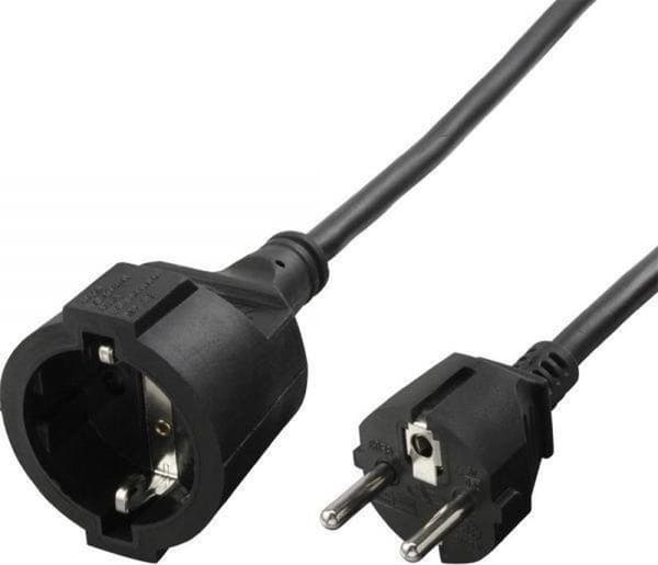 InLine Jordet strømforsyning forlængerkabel - 3x 1,5mm / sort - 10 meter