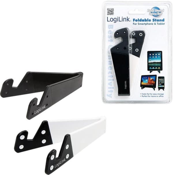 LogiLink AA0039B Passiv Vit, Svart hållare Svart, Vit