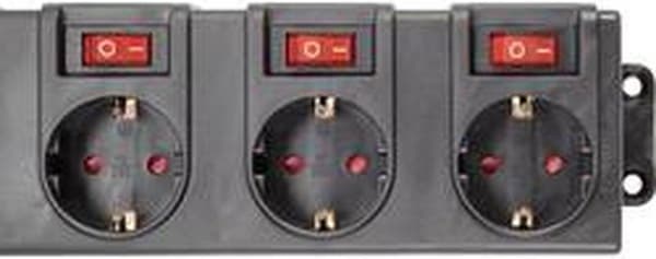 Renkforce RF-3313344 Ylijännitesuojan jatkojohto Musta PG-pistoke 1 kpl
