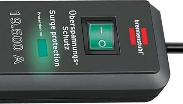 Brennenstuhl 1159540366 6-vejs strømskinne med overspændingsbeskyttelse - 3500W - 2m