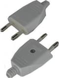 Miniatyrbillede 6 af 6: Bachmann CEE 7/16 ujordet lige Euro-strømstik (m) / hvid