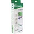 Pikkukuva 4 / 5: InLine jatkojohto 3 koskettimella ja 3x USB - Quick Charge 3.0 / valkoinen - 1,5 metriä