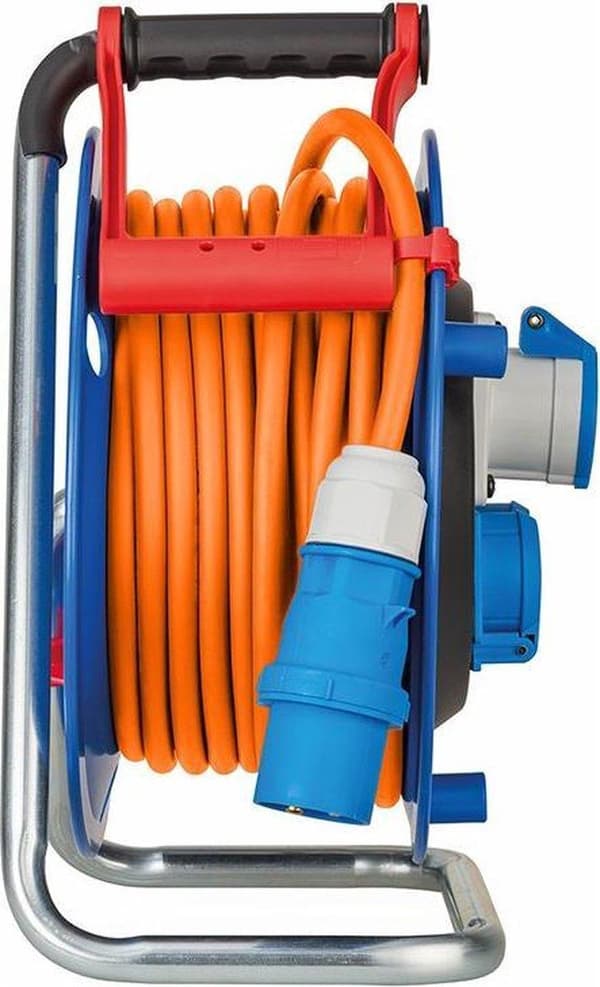 Brennenstuhl Garant CEE IP44 campingkabelopruller (CEE kabelopruller med 25m kabel H07RN-F 3G2.5 i orange, kabelopruller til permanent udendørs brug I