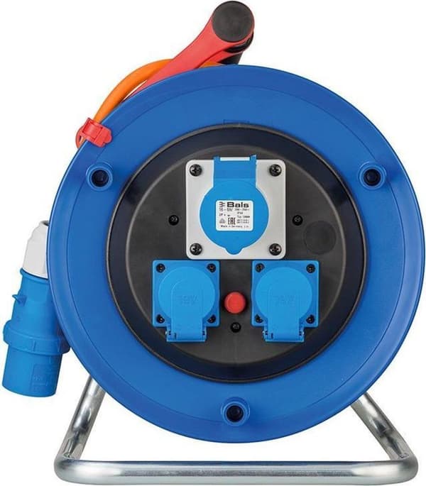 Brennenstuhl Garant CEE IP44 campingkabelopruller (CEE kabelopruller med 25m kabel H07RN-F 3G2.5 i orange, kabelopruller til permanent udendørs brug I