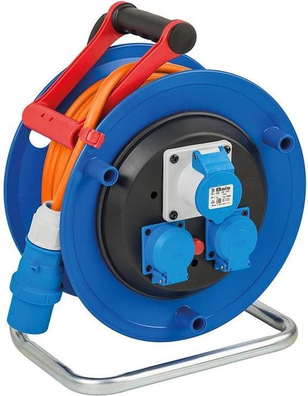 Brennenstuhl Garant CEE IP44 campingkabelopruller (CEE kabelopruller med 25m kabel H07RN-F 3G2.5 i orange, kabelopruller til permanent udendørs brug I