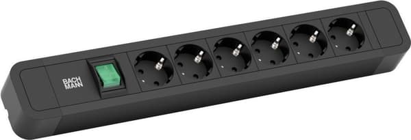 Bachmann PRIMO 2 - strømskinne - udgangsstik: 6 (6 x spænding) - 2 m - sort