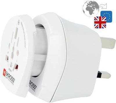 SKROSS Country Travel Adapter Combo-World til UK - Nettilslutningsadaptersæt - Hvid - Storbritannien og Nordirland, Europa (1.500231-E)